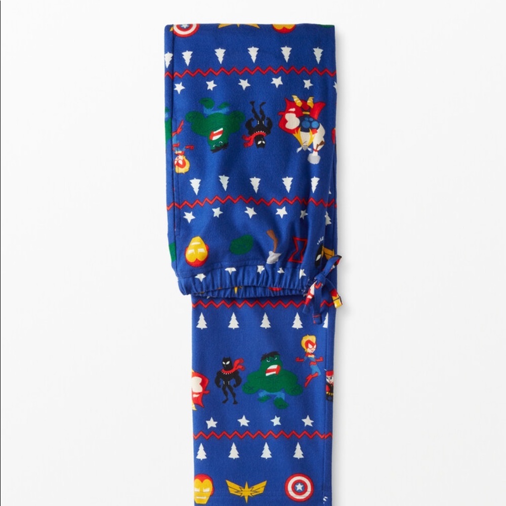 NEW • Hanna Anderson • Marvel Avengers Flannel Pajama Pants Adult XS Blue